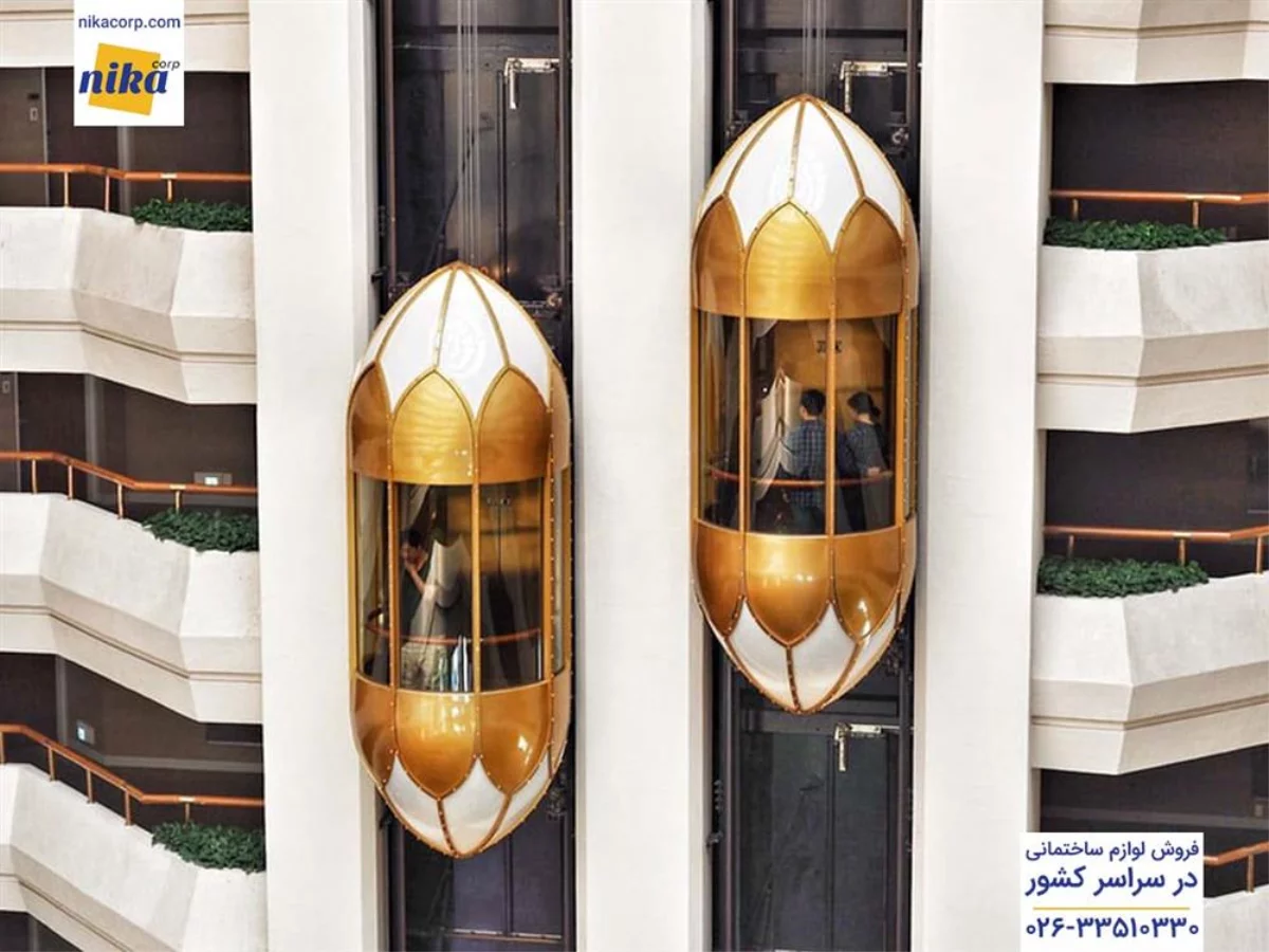 بالابر شیشه ای ساختمان آسانسور شیشه ای