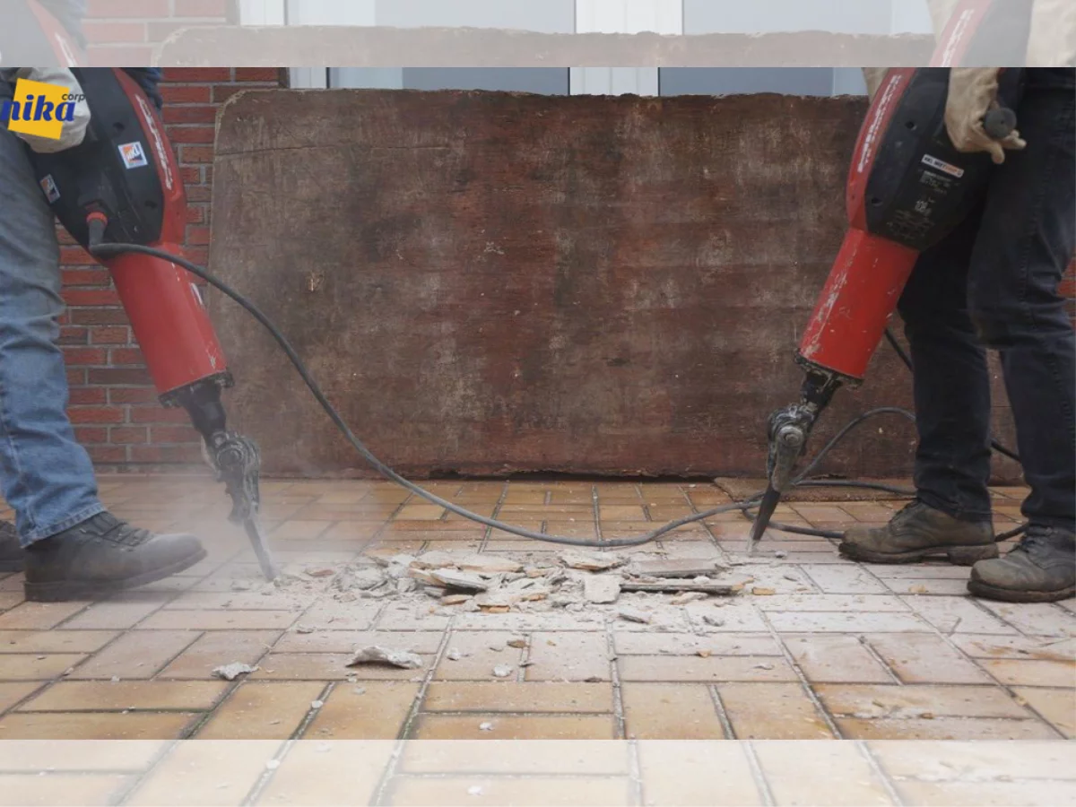 تخریب کاشی با چکش برقی